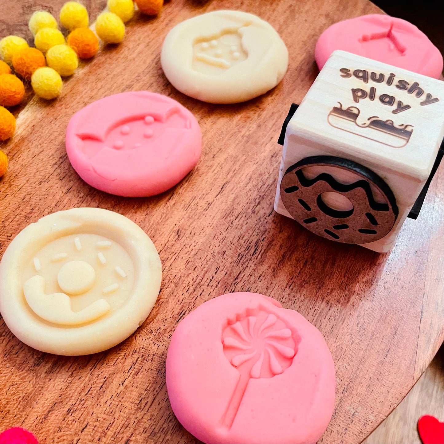 Play Dough Stamp: Desserts