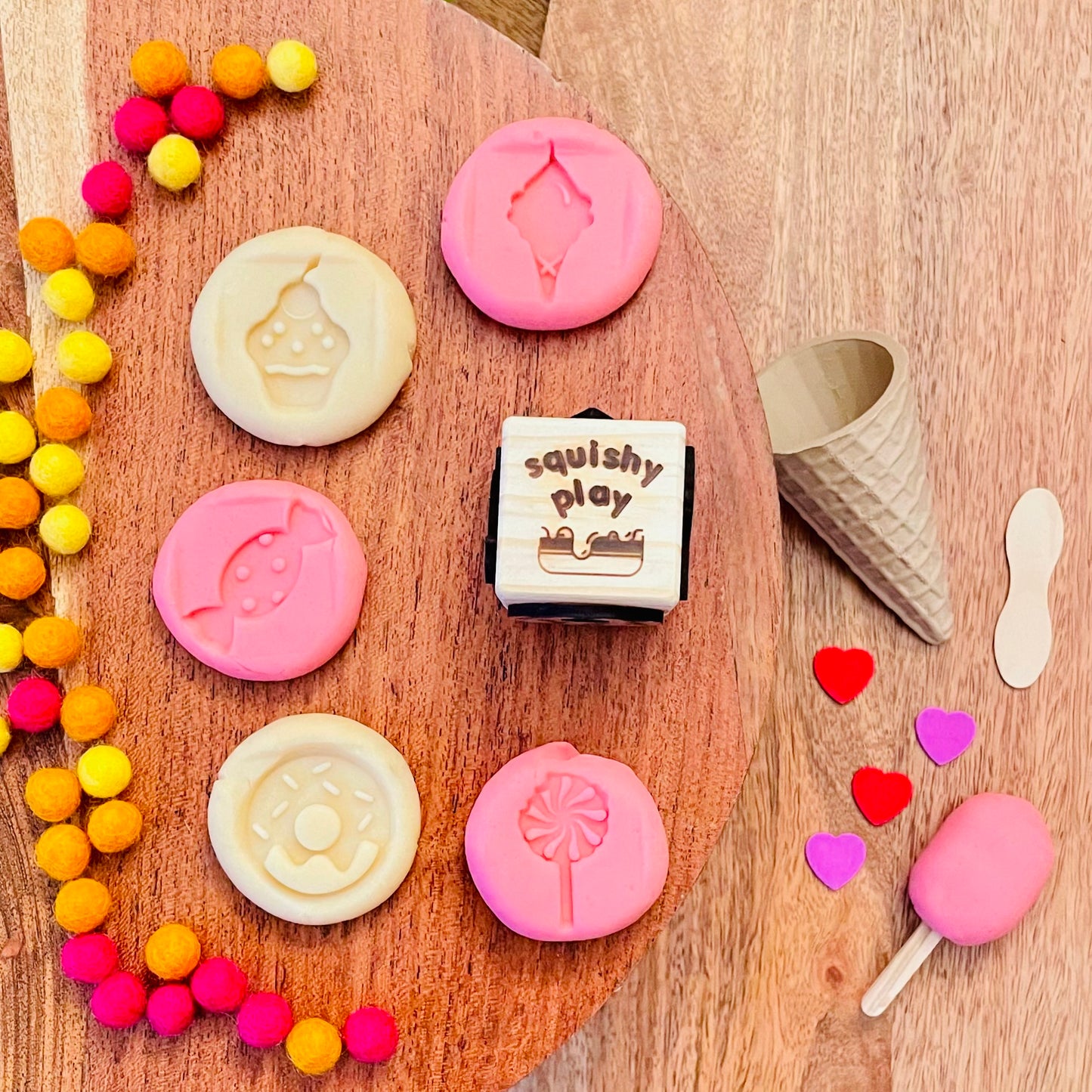 Play Dough Stamp: Desserts
