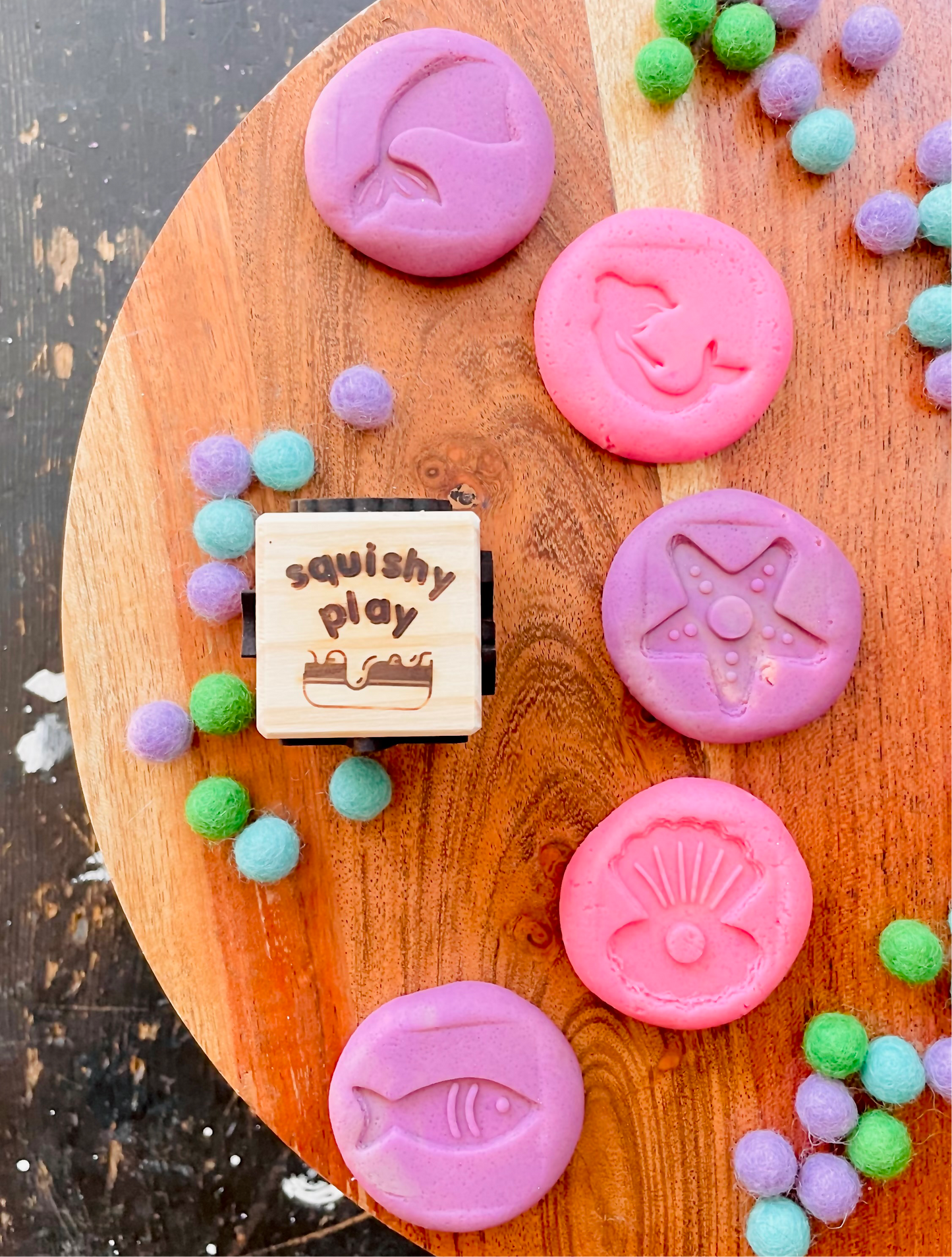 Play Dough Stamp: Mermaid