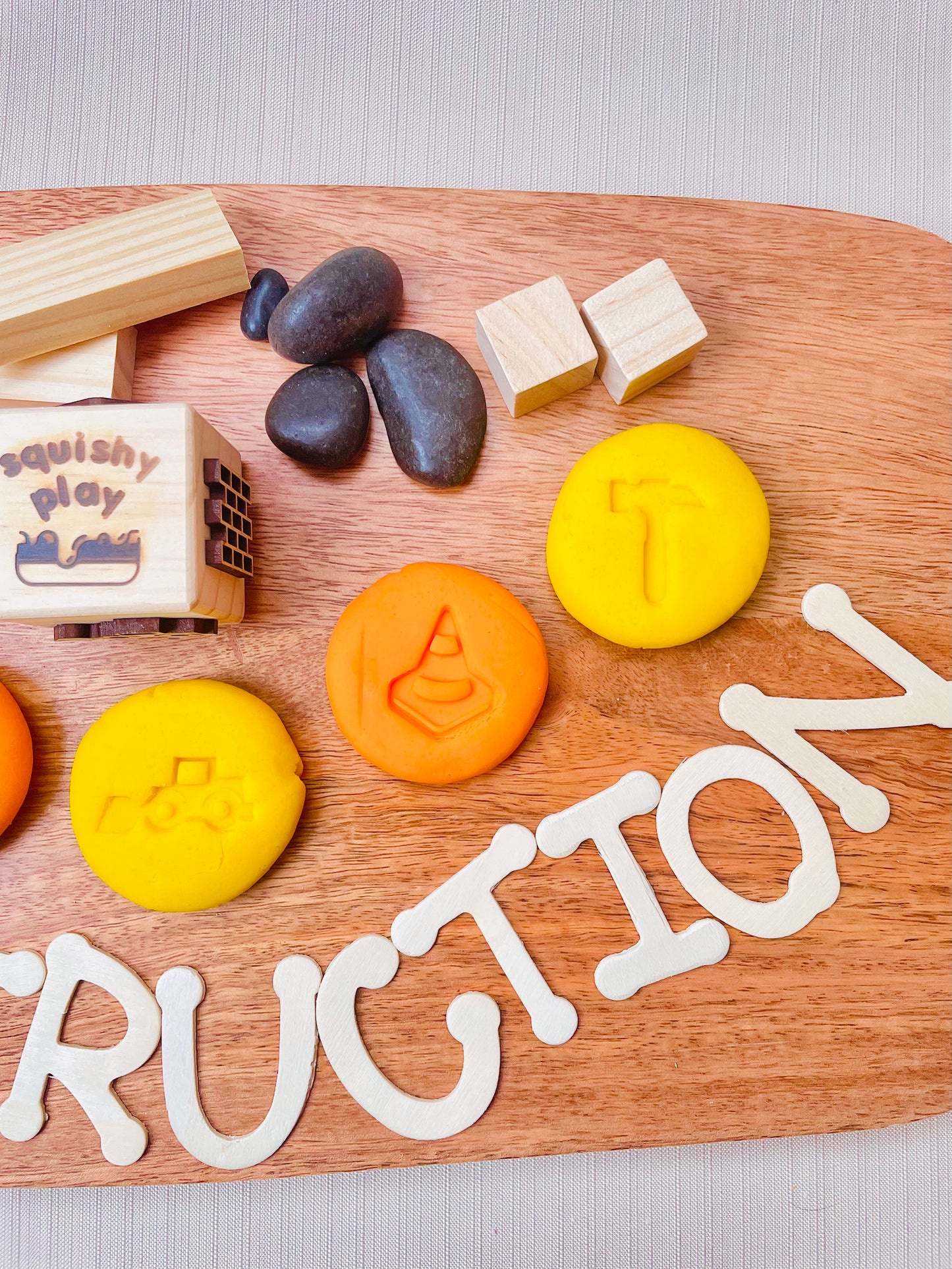 Play Dough Stamp: Construction