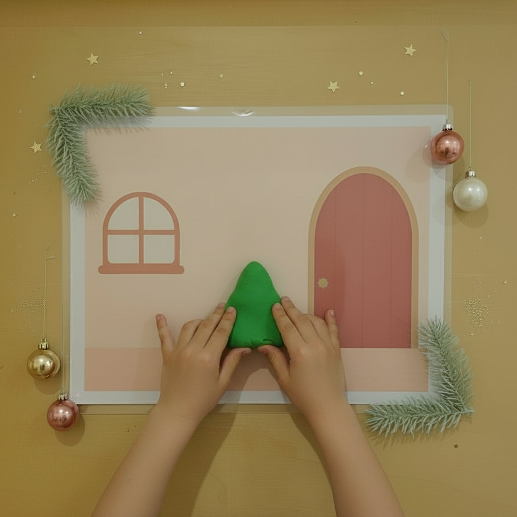 🎄 Deck the Dough – Holiday Play Dough Kit