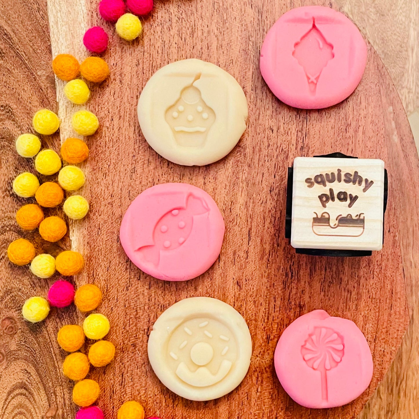 Play Dough Stamp: Desserts