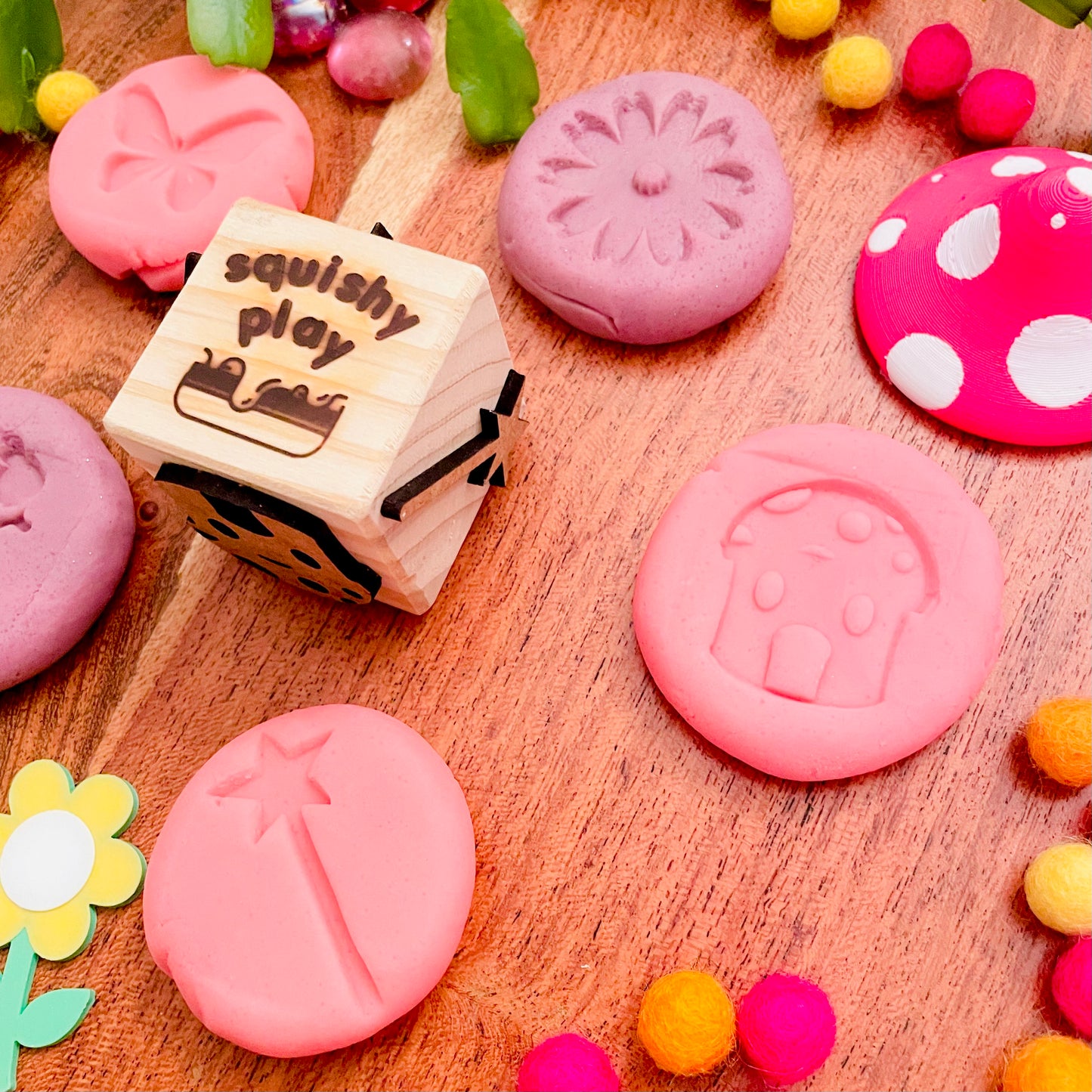 Play Dough Stamp: Fairy Garden