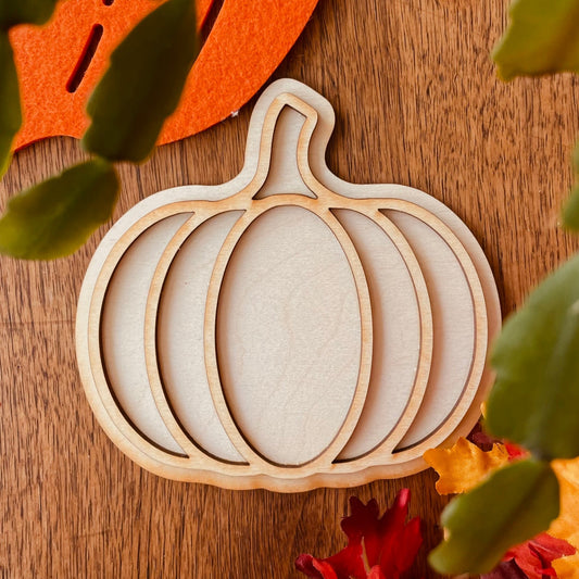 Wooden Tray: Pumpkin