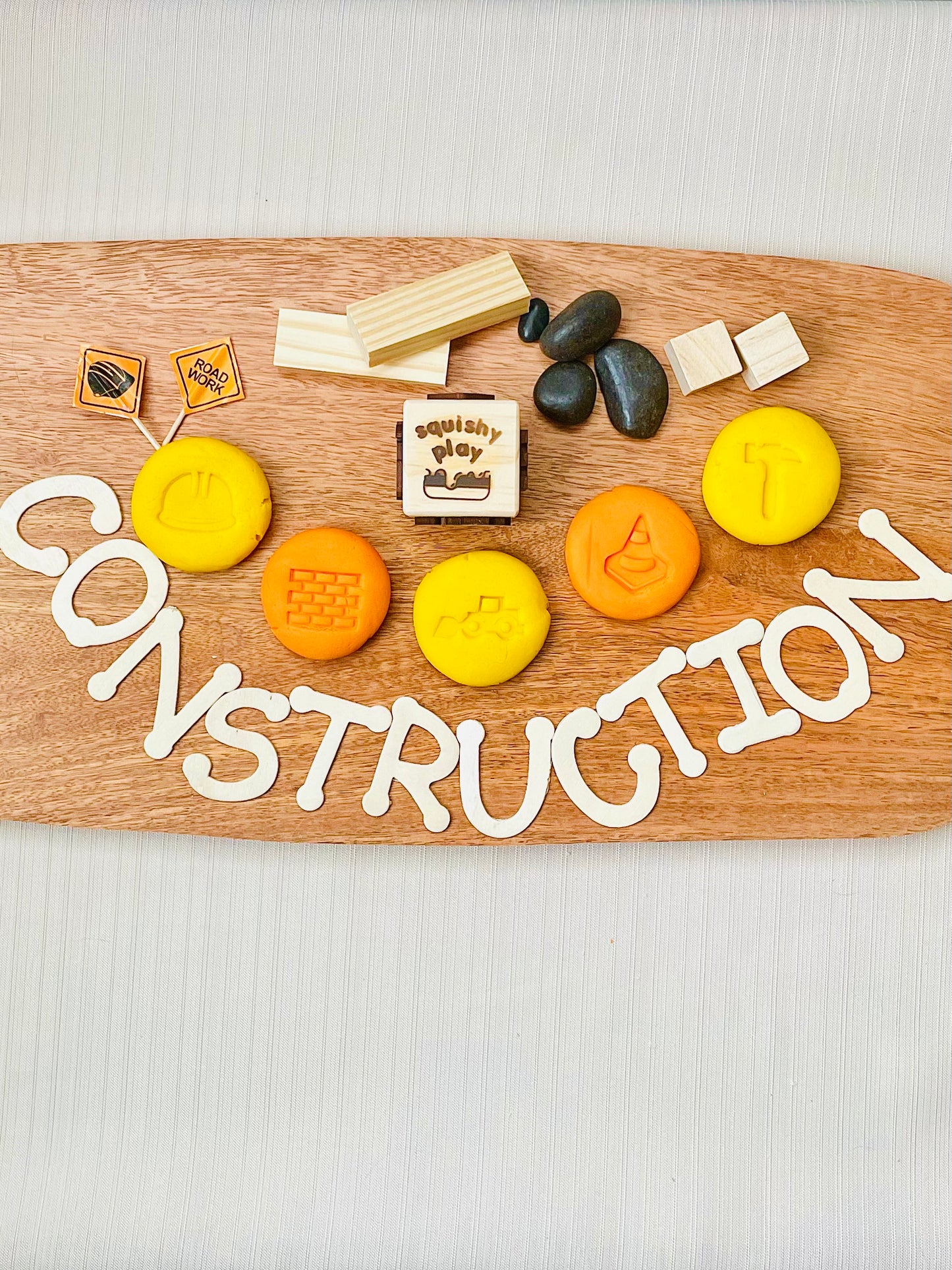 Play Dough Stamp: Construction